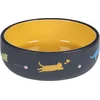 Image de Flamingo Keramische Voer/Waterbak Rani Geel - Kattenvoerbak - Ø13.5x4.5 cm