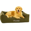 Image de Hondenmand   orthopedisch hondenkussen Dreambay® Olijfgroen 120x95cm   afneembare hoes & waterafstotend   duurzaam Europees design