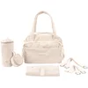Image de doomoo Fluffy - Luiertas - Zacht en ruim - Multifunctioneel - Comfortabel - Corduroy Sand