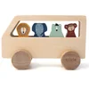Image de Trixie Houten Speelgoed - Bus met dieren - Speelgoedauto - Auto voor 4 passagiers - Vanaf 1,5 jaar - Voor Jongens en Meisjes - FSC