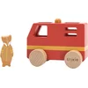 Image de Trixie Houten Mini Brandweerwagen - Speelgoedvoertuig in Duurzaam Hout - Leuk voor Jongens en Meisjes - Met Mr. Fox