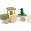 Image de Trixie Houten Speelgoed - Tractor met aanhangwagen - Boederij Trekker - Met 3 dieren - Vanaf 1,5 jaar - Voor Jongens en Meisjes - FSC