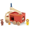 Image de Trixie Houten Brandweerwagen   Speelgoedauto met Ladder en Dieren   FSC® Hout   Duurzaam Peuterspeelgoed   Vanaf 18 Maanden