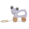 Image de Trixie Houten Trekspeeltje - Mrs. Mouse - Voor de eerste stapjes - Babyspeelgoed - Voor Jongens & Meisjes - Olifant