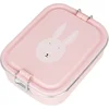Image de Trixie Brooddoos klein - Mrs. Rabbit - RSV Lunchbox voor kinderen - Makkelijk te openen Broodtrommel - Roze - RVS
