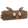Image de Trixie Etui - Mr. Owl - Extra lange Pennenzak - Schoolspullen voor jongens en meisjes - Bruin