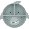 Image de Trixie Kinderbord met Vakjes - Mr. Shark - Bord met Zuignap - Voor baby's vanaf 4 maanden - van Siliconen - Geschikt voor de Vaatwasser