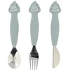 Image de Trixie Silicone Bestekset 3-pack | Mr. Shark - Makkelijk vast te houden - Met leuk dieren design