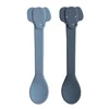 Image de Trixie Siliconen lepel 2-pack Mrs. Elephant - Kinderservies - Stainless Steel & 100% Food Grade Silicone - Set 2 lepels - Vaatwasbestendig