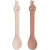 Image de Trixie Siliconen lepel 2-pack Mrs. Rabbit - Kinderservies - Stainless Steel & 100% Food Grade Silicone - Set 2 lepels - Vaatwasbestendig