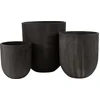 Image de J-Line vaas Rond - keramiek - zwart - 3 stuks - Ø 55 cm