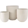 Image de J-Line bloempot Rond Hoog - keramiek - wit - 3 stuks - Ø 58.5 cm