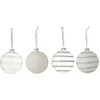 Image de J-Line kerstbal Kartel 2Klaar/2Opal - glas - wit/blauw - large - doos van 4