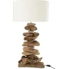 Image de J-Line vloerlamp - hout - naturel/beige - small