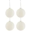 Image de J-Line kerstballen besneeuwd - glas - wit - large - doos van 4