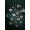 Image de J-Line kerstbal Glitter - glas - smokey grijs - small - doos van 6