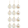 Image de J-Line kerstbal Gedroogde Takjes - glas - beige/transparant - doos van 12