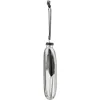 Image de J-Line kerstbal Ovaal Plat Gedroogde Hazenstaart - glas - zwart - large - doos van 4