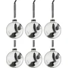 Image de J-Line kerstbal Rond Gedroogde Hazenstaart - glas - zwat - small - doos van 6
