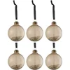 Image de J-Line kerstbal Glitter Binnen - glas - bruin - doos van 6