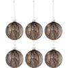 Image de J-Line kerstbal Gevlekt - glas - donkergrijs - small - doos van 6