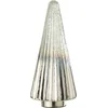 Image de J-Line decoratie Kerstboom Geribbeld - glas - zilver/transparant - large