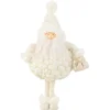 Image de J-Line figuur Kerstman Cadeau Tas - textiel - wit - small