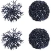 Image de J-Line bal Hanger Rond/Koraal - kunststof - blauw - doos van 4