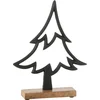 Image de J-Line decoratie Denneboom Op Voet - aluminium/hout - zwart - large