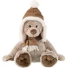 Image de J-Line knuffel Beer + Muts - polyester - bruin - large