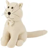 Image de J-Line deurstopper Kat Vlinderdas - textiel - ecru