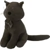 Image de J-Line deurstopper Kat Vlinderdas Bouclé - polyresin - donkergrijs