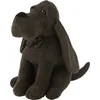 Image de J-Line deurstopper Hond Vlinderdas Bouclé - textiel - donkergrijs