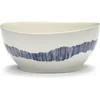 Image de Serax Feast By Ottolenghi Kom Ø16 White Swirl Stripes Blue