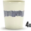 Image de Serax - Ottolenghi Feast - Theekop - Wit/Blauw - 8 Ø - 4 stuks