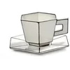Image de Serax Annebet Philips Carte Blanche cappuccino kop + schotel 220ml wit / zwart (set van 2)