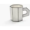 Image de Serax Annebet Philips Carte Blanche thee kop 300ml D8.2cm H9.4cm wit / zwart (set van 2)