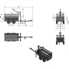 Image de Aanhanger kipper dubbele as 4 wielen 1400kg kraanset bak 2000x1070x580mm Torros AHR1400GK