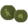 Image de Trixie Set van twee snackdoosjes met clip - Mr. Dino - Makkelijk te openen - BPA-vrij - Voor School en Onderweg