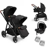 Image de Baninni 4-in-1 Duo Kinderwagen met Autostoel Luiz Zwart