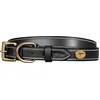 Image de Hondenhalsband - L/XL - Leder - Zwart - Hondenriem