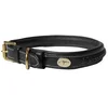 Image de Kentucky - Plat gevlochten hondenhalsband L /ZWART - Hondenriem