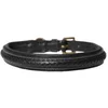 Image de Kentucky - Plat gevlochten hondenhalsband M/ZWART - Hondenriem