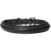 Image de Kentucky - Gevlochten Hondenhalsband - XS - Leder - Zwart - Hondenriem