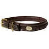 Image de Kentucky - Plat gevlochten hondenhalsband L /BRUIN - Hondenriem