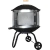 Image de MaxxGarden Tuinhaard Grieks Acropolis - Terrashaard - Vuurkorf - Terrasverwarmer - Terrasverwarming - Sfeerhaard - Verrijdbaar - 70x70x100 cm