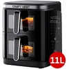 Image de Comfy Nest CN-06184 - 2800W Airfryer - 11L - Dubbele Mand - Digitaal Opvouwbaar Zijpaneel - Kijkvenster