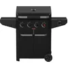 Image de Barbecook Luca 412 gasbarbecue met kast en zijbrander zwart 145.4x60.3x112.3cm