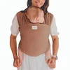 Image de Babylonia Tricot-Slen Organic Ergonomische Draagdoek - Rekbare Baby Draagdoek voor Newborn t/m 15 kg - 100% Biologisch Katoen - Buikdragen - Gebroken Wit - Camel - Roest