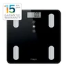 Image de Haepi - Body Analyzer - Volledige lichaamsanalyse: BMI, Kcal, gewicht, vetmassa, botmassa, vochtgehalte, spiermassa - Modern en elegant design - Maximale capaciteit van 180 kg - 15 jaar garantie - Inclusief batterijen - Zwart.